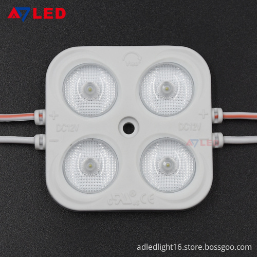 Adled light square 4 leds 180 degree led light source 12v led module for optic led sign